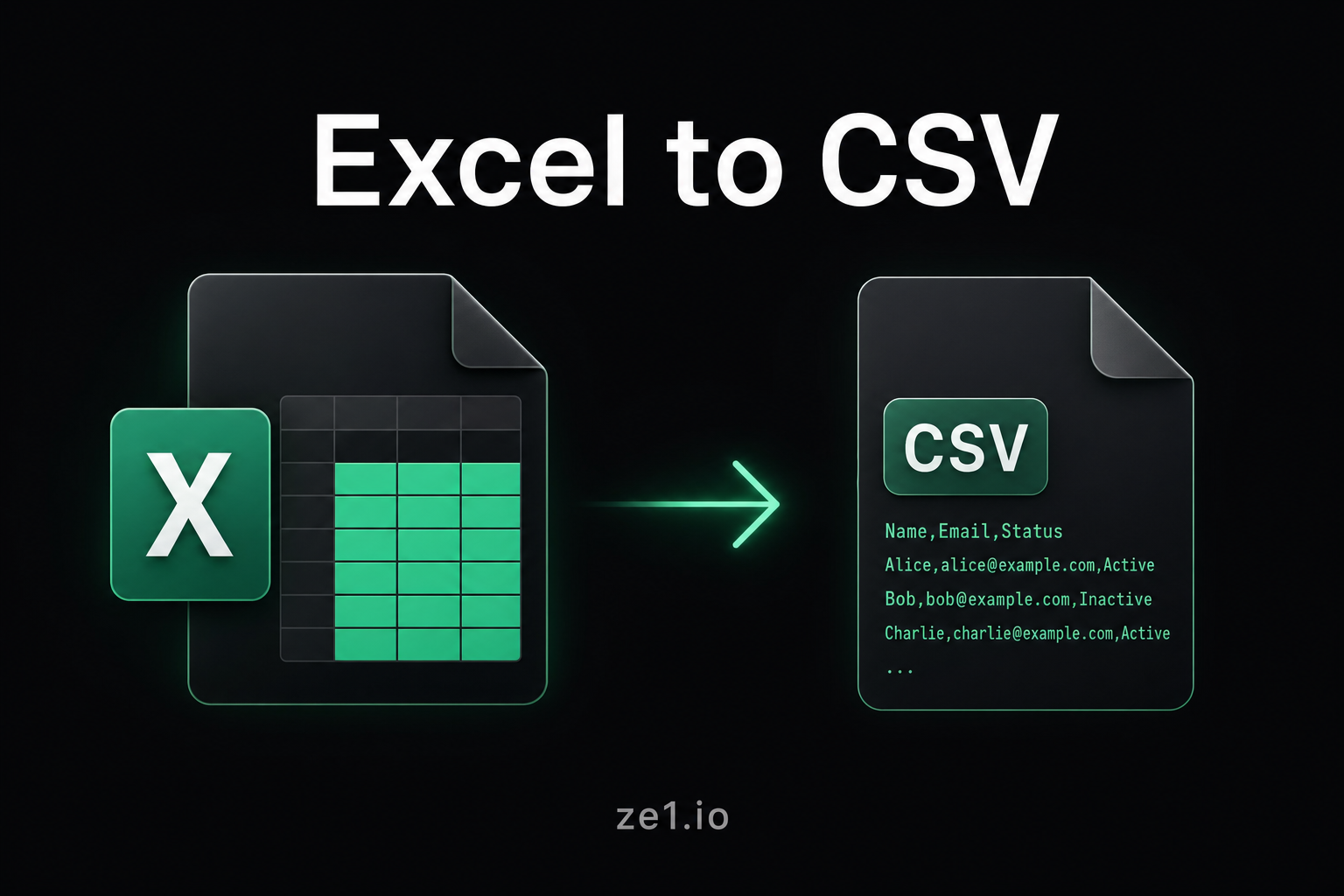 Excel to CSV & Markdown Converter | ze1